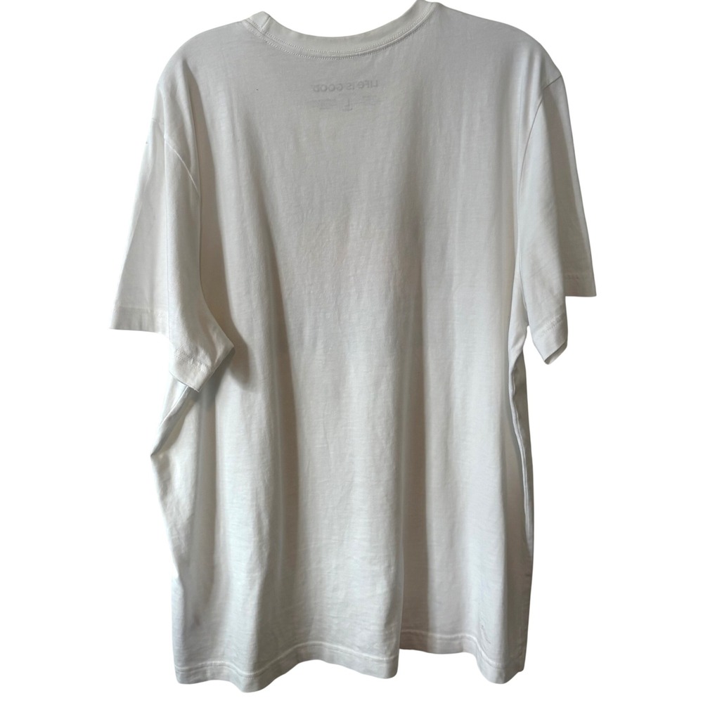 Life is Good Men's White Take It Easy Sunset‎ Crusher Tee in Size L - Picture 2 of 12